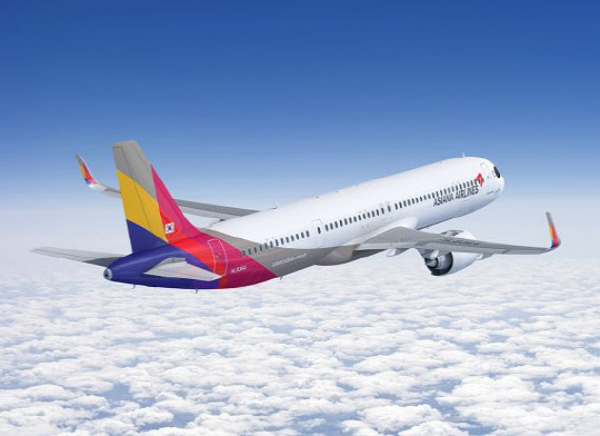 아시아나항공 A321NEO 항공기. <아시아나항공 제공>